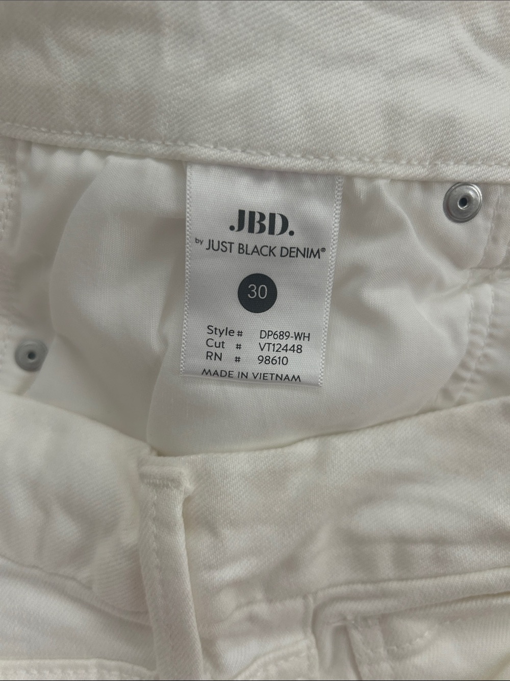 Just Black Wide Leg Flare Jeans in White - Picture 5 of 7